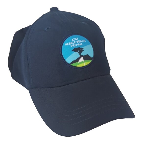 AT&T Pebble Beach Hat Pro AM Golf Cap Navy Blue Adjustable American Dry Goods - Picture 1 of 6